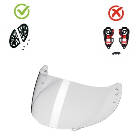AGV K3/K4 Clear Helmet Visor (BEFORE 2022) (Not suitable for K3SV) | Home | Motostores