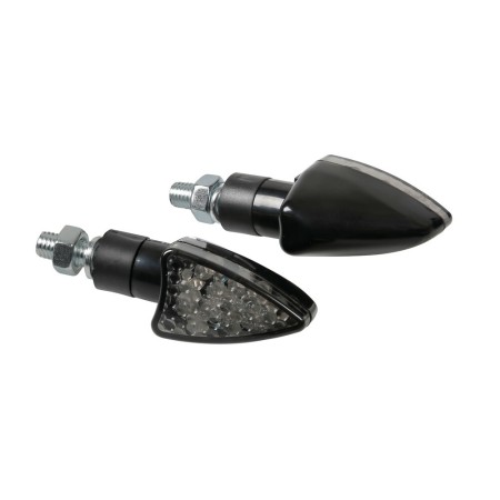 Frecce moto Arrow-2, indicatori di direzione - 12V LED - Nero
