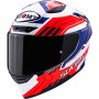 Suomy TRACK-1 FRAMEWORK full-face helmet, white, red, blue, and free visor | Home | Motostores