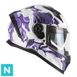 CASCO INTEGRALE CGM 311F BLAST CLOUD Bianco Viola opaco