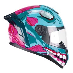 Casque intégral CGM 330U RIOT UNDEAD, bleu clair/rose | Accueil | Magasins de moto
