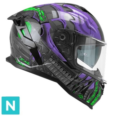 CGM 363R SHOT VILLAIN KACIGA ZA CIJELO LICE Crna Ljubičasta Fluorescentno Zelena | Početna | Motostoresi