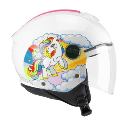 CGM KID 261D MINI DREAMS DEMI-JET HELM Weiß Fuchsia Hellblau | Startseite | Motostores