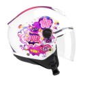 CGM KID 261G MINI COMICS DEMI-JET HELMET, Fuchsia White | Home | Motostores