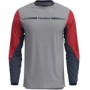 Maglia Trial Hebo Tech manica lunga rosso grigio blu new