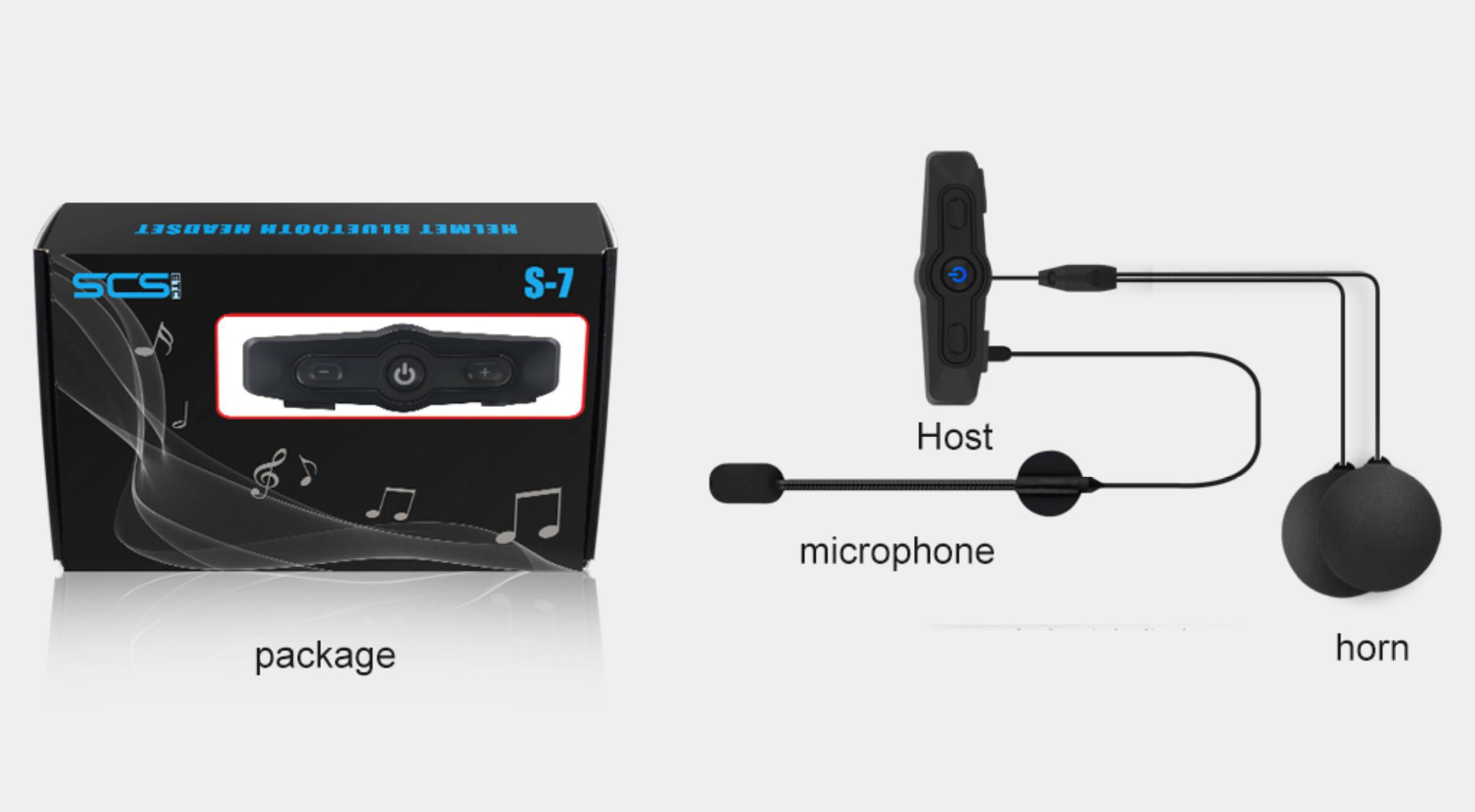 scs s7 interfono moto bluetooth singolo