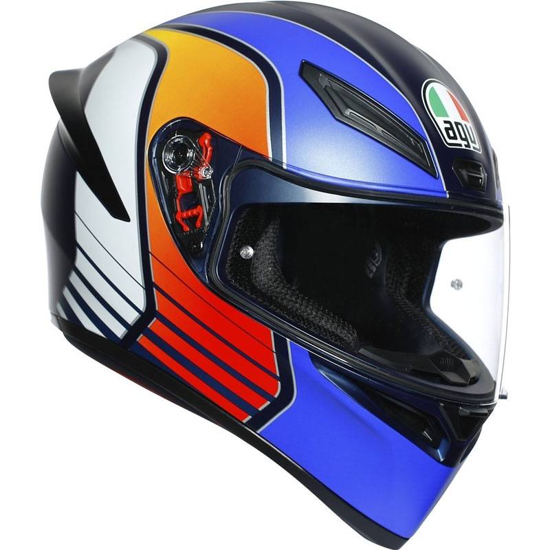 helmet agv k1 power + mirror visor + smoke visor + transparent