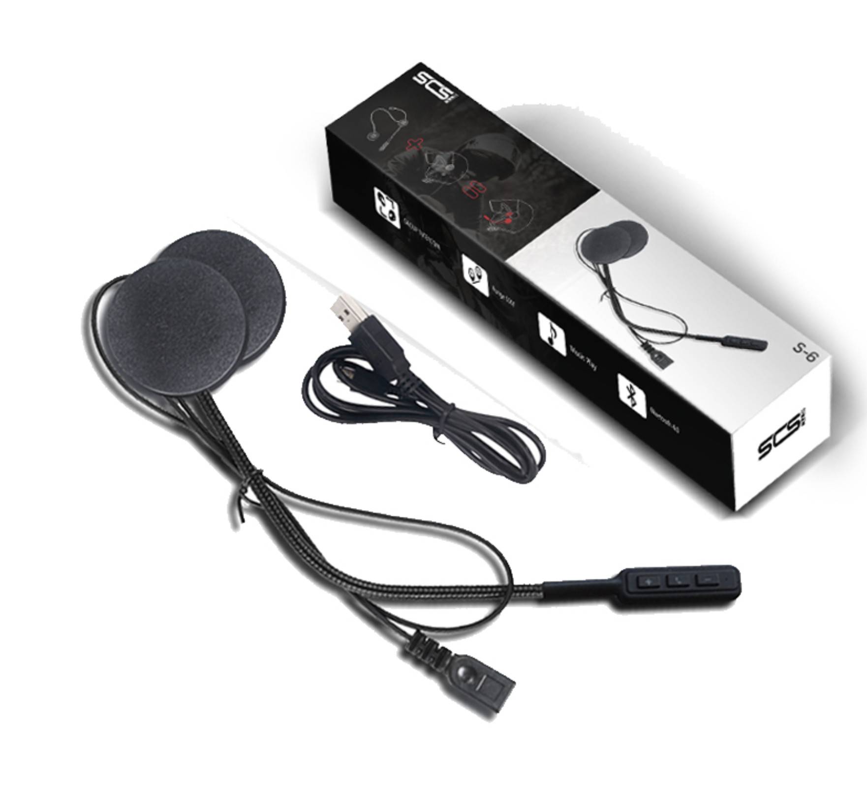 scs s6 plus single intercom interior motorcycle helmet bluetooth