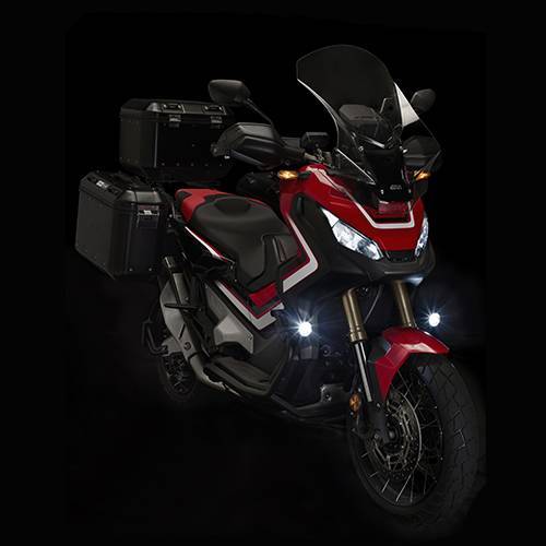 Coppia proiettori antinebbia omologati universali led alluminio nero S322 GIVI