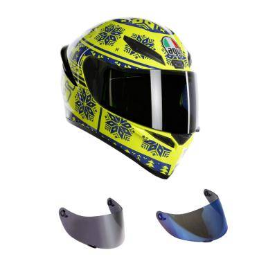 helmet agv k1 top winter test 2015 red + visor mirror + smoke 